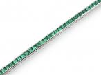 Gübelin emerald line bracelet in 18kt white gold