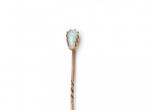 Antique pear shape opal cabochon stickpin in yellow gold