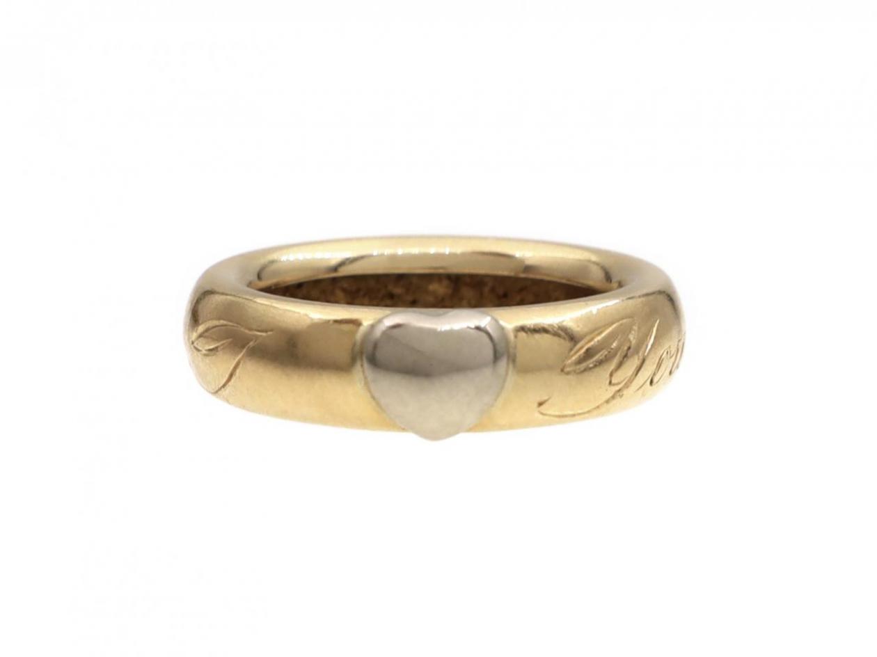 Tiffany & Co. 1993 'I LOVE YOU' dome ring in 18kt gold