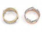 Georg Jensen 4pcs Fusion ring in 18kt rose, yellow and white gold