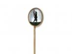 Antique Marcus & Co. Essex Crystal Golfer Stickpin in Gold