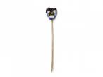 Antique diamond and fine enamel posy stickpin in gold