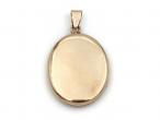 Vintage blue enamel and 9kt yellow gold oval locket