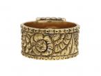 Antique Portuguese diamond set and enamel cigar band ring in gold
