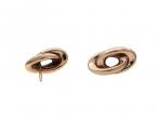 9kt rose gold open knot stud earrings