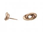 9kt rose gold open knot stud earrings
