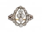 Antique diamond openwork pendeloque cluster ring