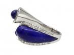 Vintage Italian Lapis Lazuli & Diamond Cocktail Ring