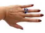 Vintage Italian Lapis Lazuli & Diamond Cocktail Ring