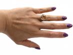 Vintage citrine dress ring in 14kt rose gold