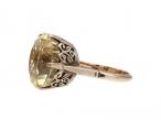 Vintage citrine dress ring in 14kt rose gold
