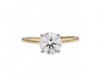 1.11ct round brilliant cut diamond solitaire engagement ring in gold
