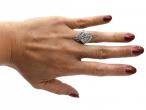 1950s fancy diamond cluster ring in platinum