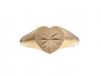 1917 radiating heart signet ring in 9kt yellow gold