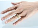 Vintage French 18kt yellow gold diamond cluster ring