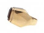 Retro Citrine Signet Ring in 18kt Yellow Gold