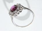 Vintage Thai ruby and diamond coronet cluster ring