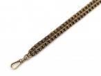 Antique fancy link muff chain in 14kt yellow gold