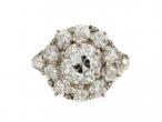 1.70ct centre diamond cluster ring in 18kt yellow gold