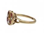 Antique ruby and diamond horseshoe ring in 18kt gold