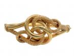 Antique Hollow Gold Knot Hinged Bangle in 18kt Yellow Gold
