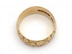 Antique 7.5mm wedding band with foliate engraved outer