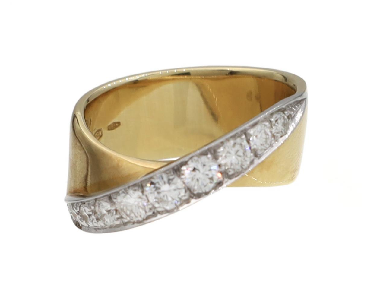 vintage Italian diamond twist ring