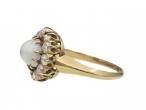 Antique Moonstone & Diamond Coronet Cluster Ring