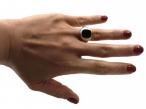 Vintage 9kt White Gold & Onyx Signet Ring