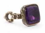 Antique Gilded Fob set with Amethyst