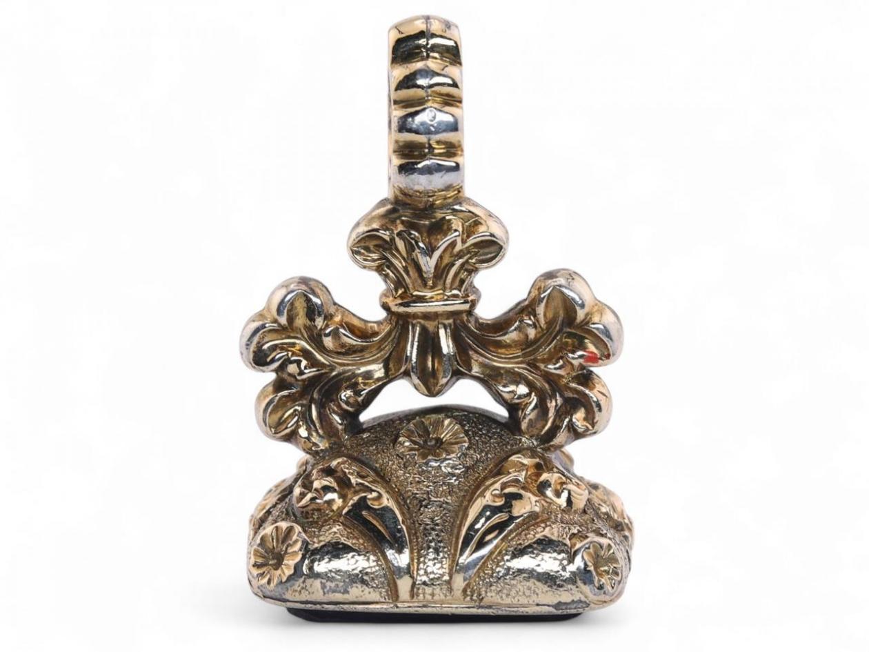 Antique Gilded Fob set with Amethyst