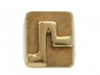 1970s Rectangular Plaque Heartbeat Ring in 18kt Gold