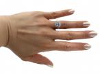 aquamarine ring on finger, engagement ring