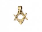 Vintage 9kt Yellow Gold Folding Freemason Pendant