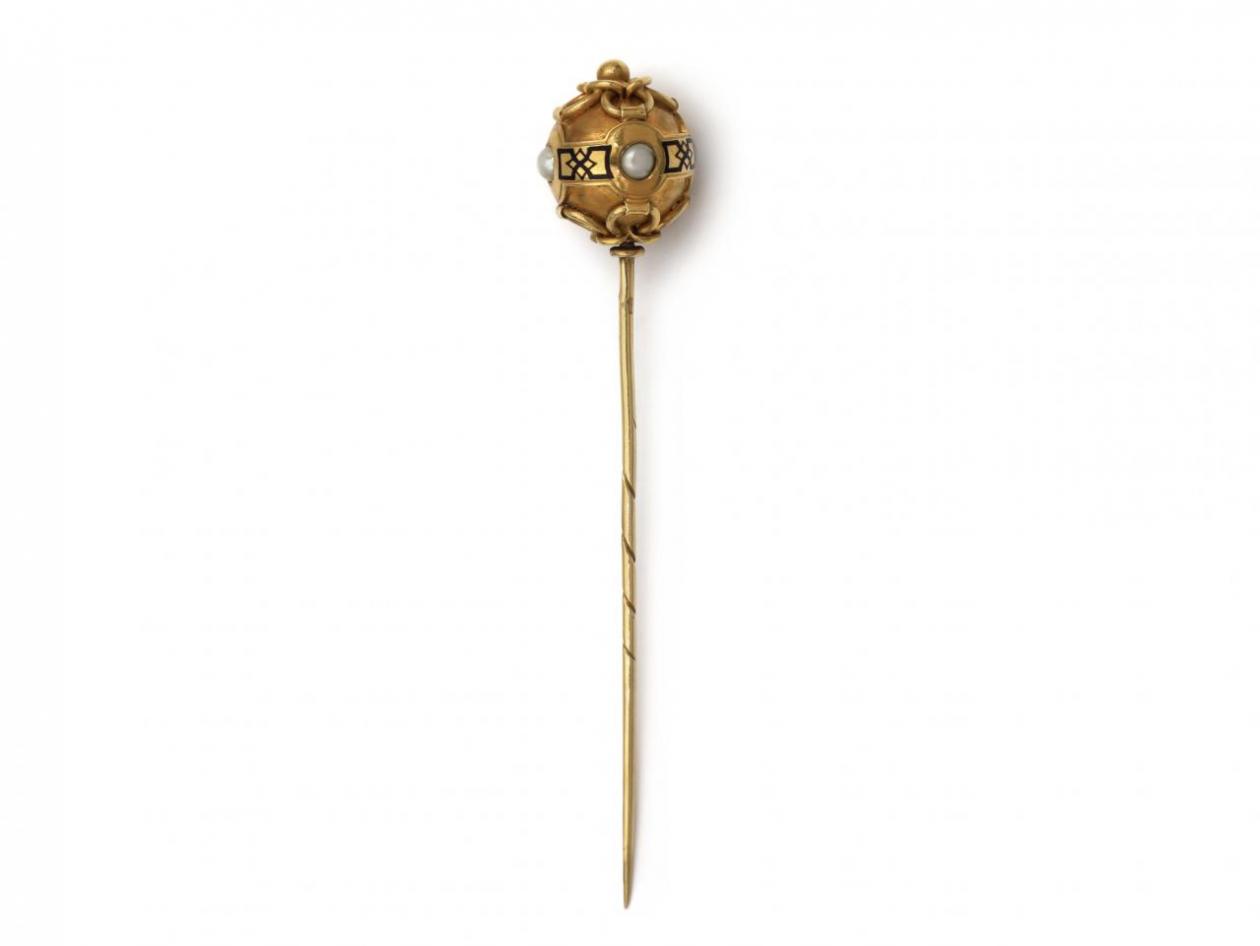 antique enamel stickpin