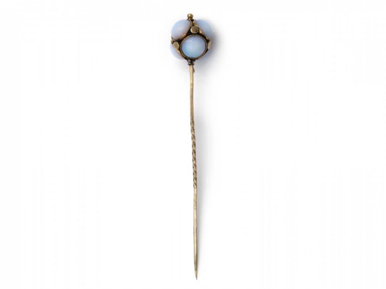 antique stick pin, opal stick pin, tie pin, scarf pin