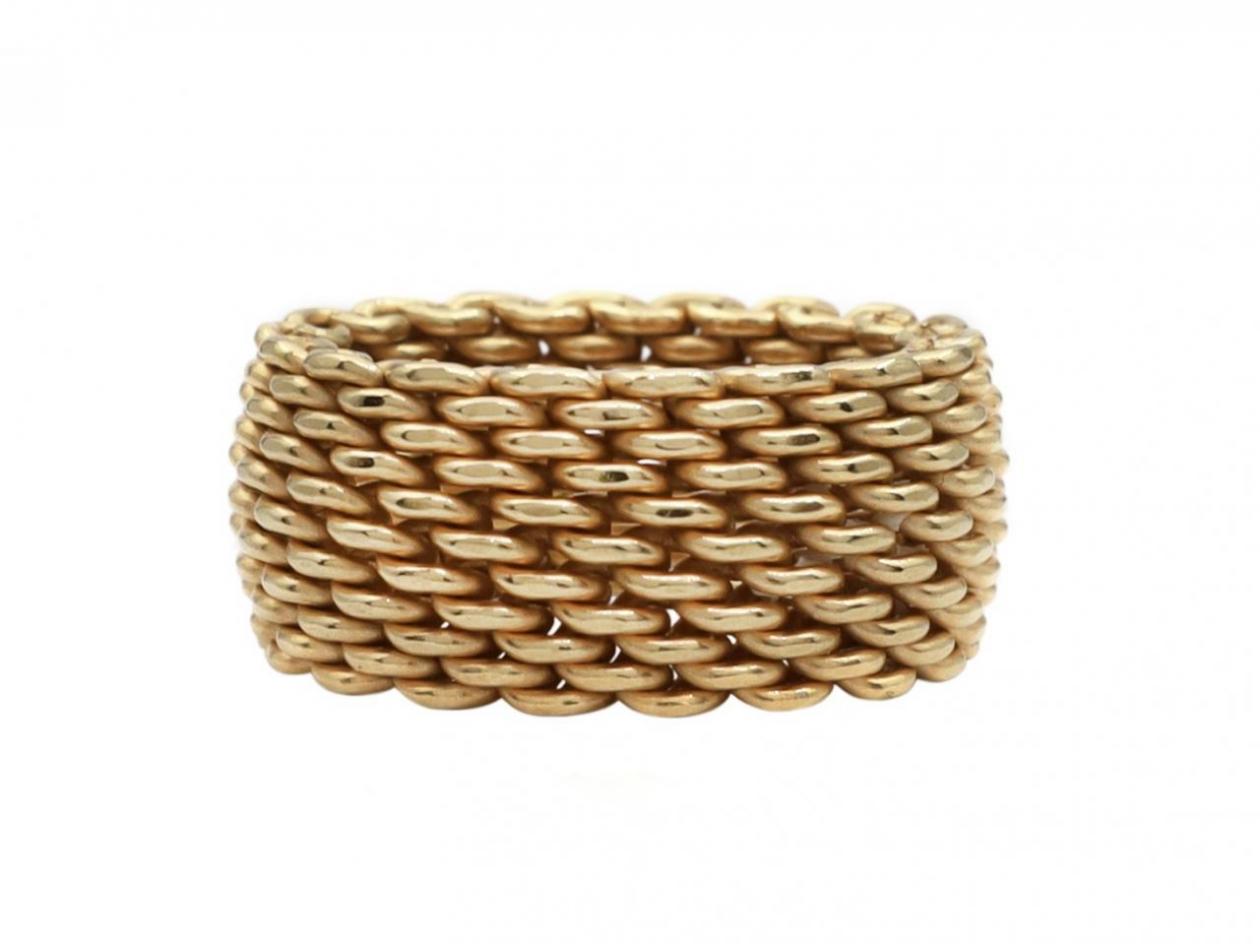 Tiffany & Co. Somerset Mesh Ring in 18kt Gold