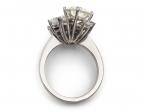 Retro Vertical Diamond Cluster Ring in 18kt White Gold