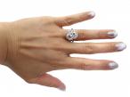 Retro Vertical Diamond Cluster Ring in 18kt White Gold