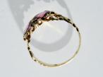 Early Victorian almandine garnet and emerald ring