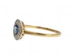 Art Deco Sapphire & Diamond Octagonal Cluster Ring