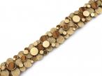 1970s tiger's eye and textured circle bracelet in 9kt yellow gold