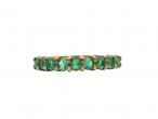 Emerald Half Eternity Ring in 18kt Yellow Gold