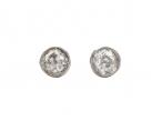 Antique Old European Cut Diamond Stud Earrings