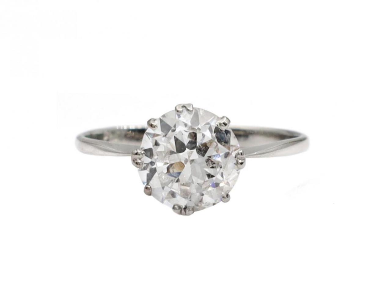 Vintage 1.60ct Diamond Solitaire Engagement Ring in Platinum
