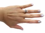 Vintage 6.11ct Rectangular Emerald Cut Diamond Solitaire Engagement Ring