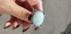 Art Deco Opal, Diamond & Ruby Rectangular Brooch