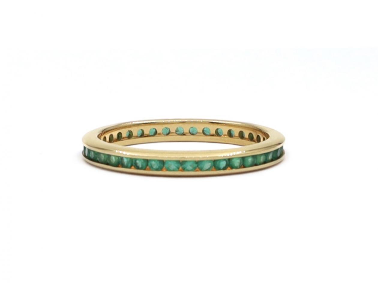 18kt Yellow Gold & Emerald Full Eternity Ring