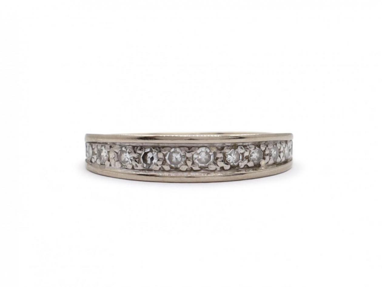 Vintage diamond half eternity ring in 18kt gold