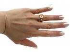 1881 Victorian 18kt yellow gold buckle ring